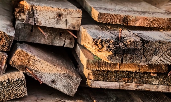 One Construction Debris Disposal Option: Recycled Wood Products